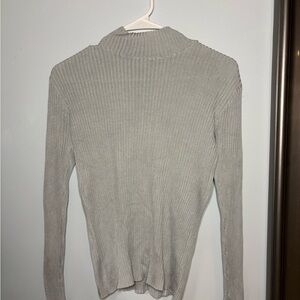 Ann Taylor 100% Silk Ribbed Turtleneck | Soft Luxury Basic